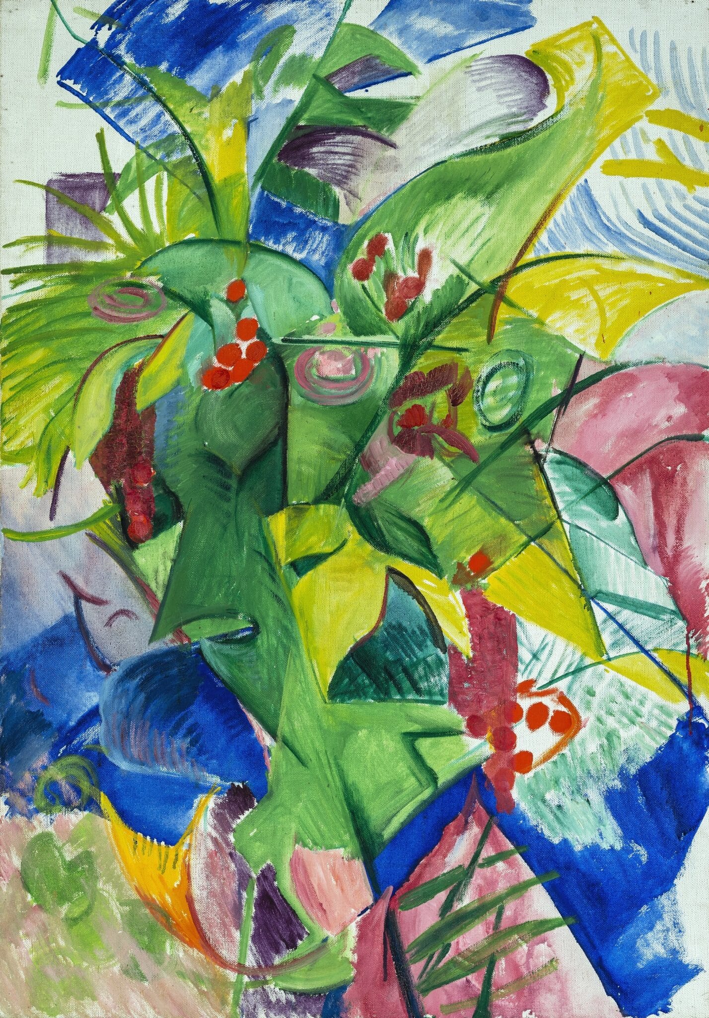 Maria Franck-Marc, Blumen und Blätter, um 1913