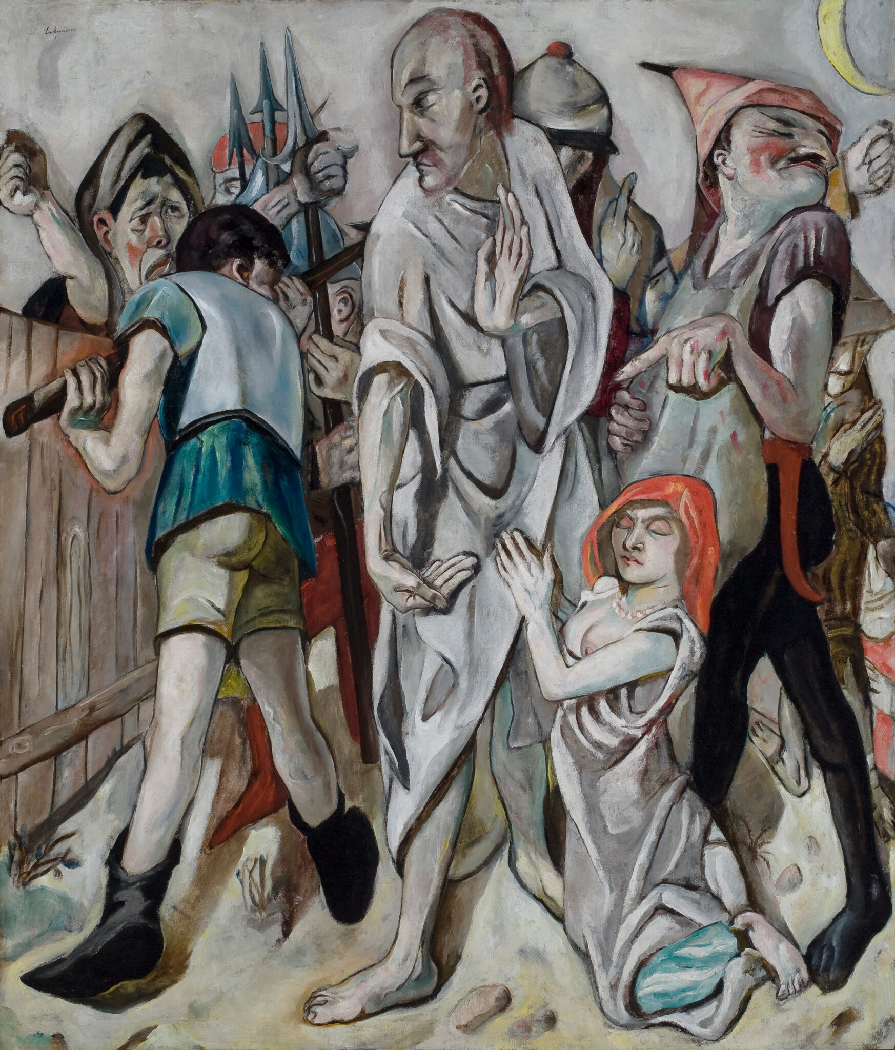 Max Beckmann, Christus und die Sünderin, 1917, Öl auf Leinwand, Saint Louis Art Museum, Foto © Bequest of Curt Valentin