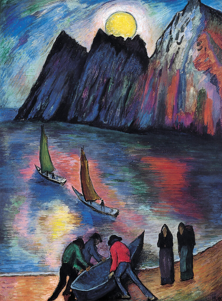 Marianne von Werefkin, Der grosse Mond, 1923, Tempera auf Papier auf Karton, Museo Comunale d’Arte Moderna, Ascona, Fondazione Marianne Werefkin