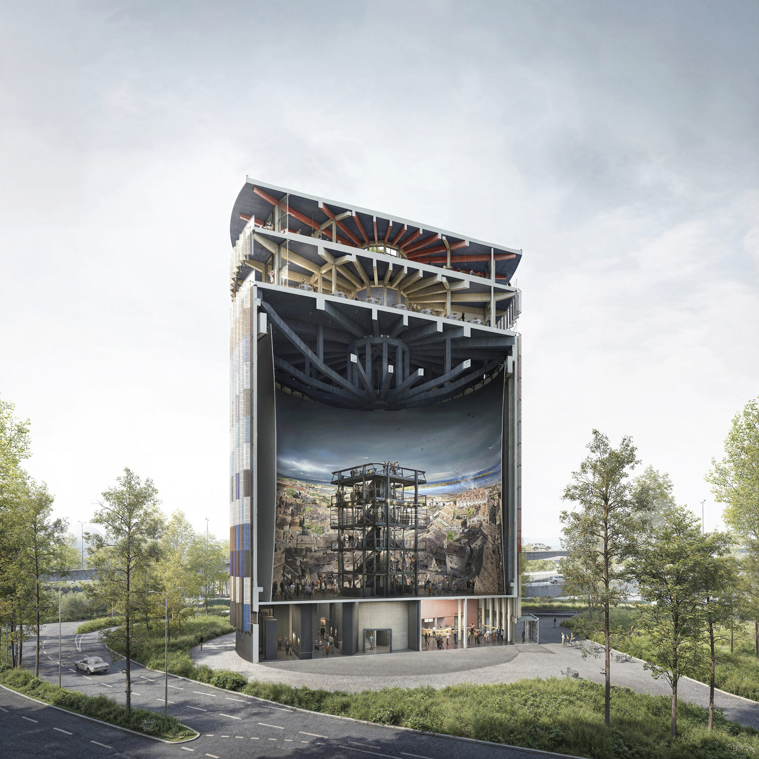 Über 4 Etagen über der Erde und über 50 Meter in die Höhe erstreckt sich das Erlebnis im 360° Panorama. © MTK Konstanz