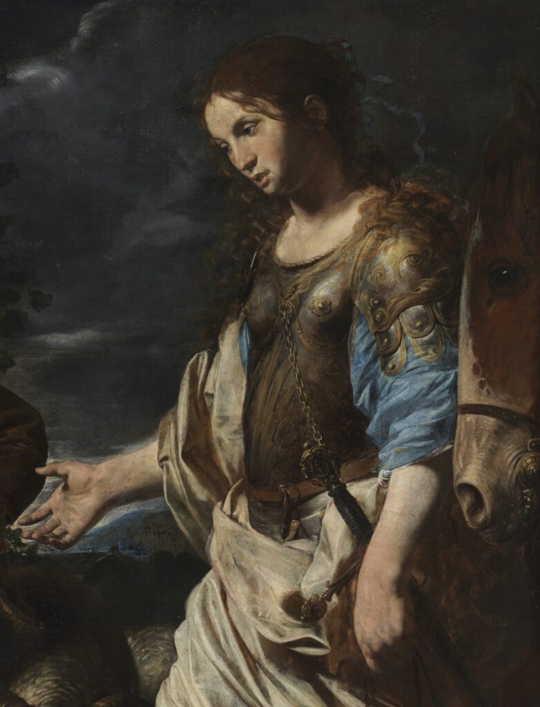 Valentin de Boulogne, Erminia bei den Hirten, um 1630 (Detail), Leinwand, Bayerische Staatsgemäldesammlungen – Alte Pinakothek München Foto: Bayerische Staatsgemäldesammlungen, Sibylle Forster