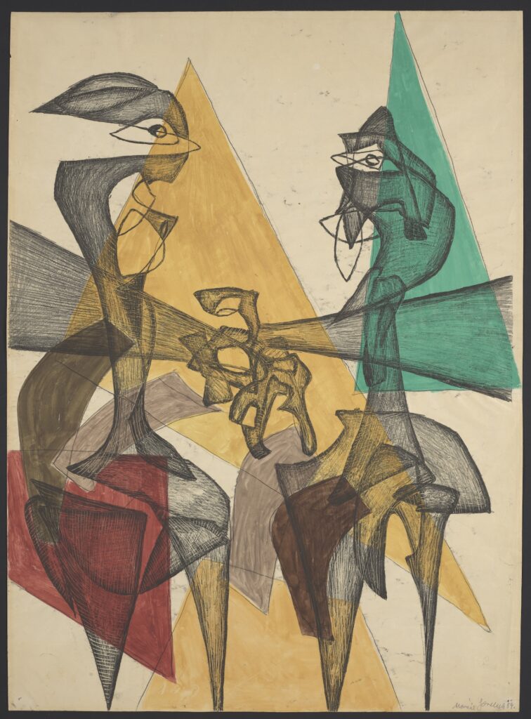 Maria Jarema, Dwie siostry (Zwei Schwestern) / Dwie siostry (Two Sisters), 1954, Nationalmuseum in Warschau (Muzeum Narodowe w Warszawie), © Rechtsnachfolge der Künstlerin / © Estate of the artist