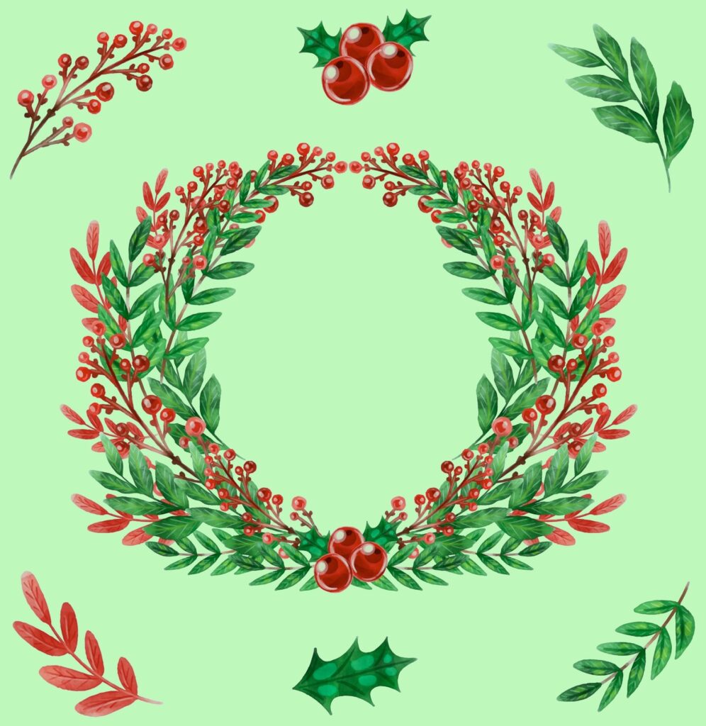 Aus festlichen Darstellungen ist die Stechpalme – die Beständigkeit, Hoffnung und die Vorstellung einer harmonischen Familienweihnacht versinnbildlicht – kaum wegzudenken.