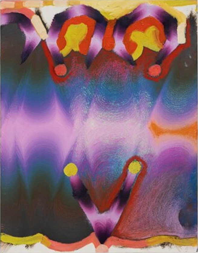 Kerstin Brätsch, M TA, 2023–24, Öl und Ölstift auf Papier © die Künstlerin, Foto: Useful Art Services