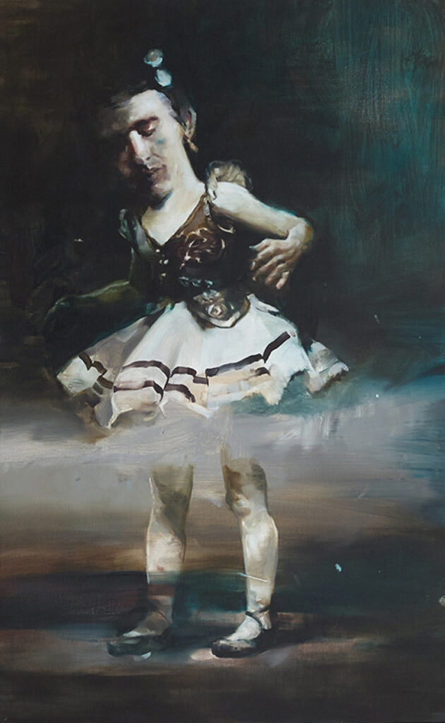 François Jacob, Pose, 2016, Öl auf Leinwand, Kunstmuseum Wolfsburg © François Jacob, Foto: Marek Kruszewski